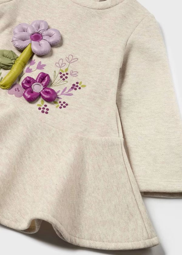 Mayoral Stone Floral 3D Dress
