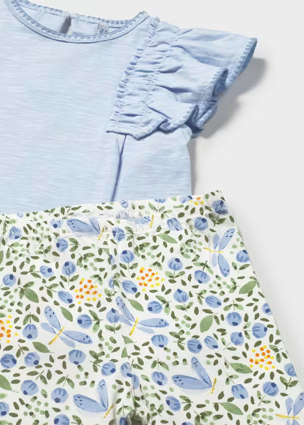 Mayoral Sky Floral Tunic Set