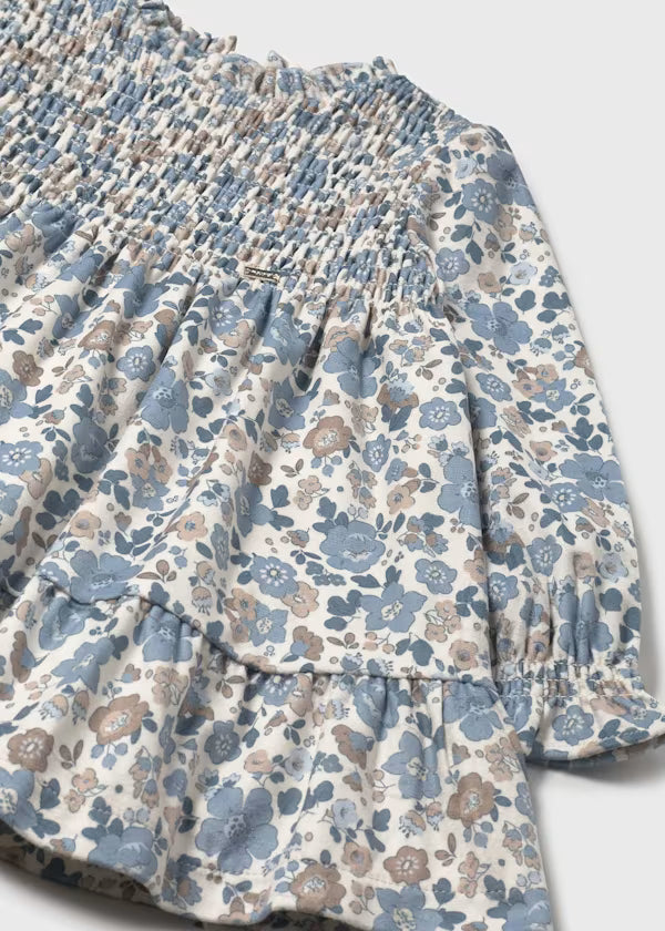 Mayoral Blue Bell Velvet Dress