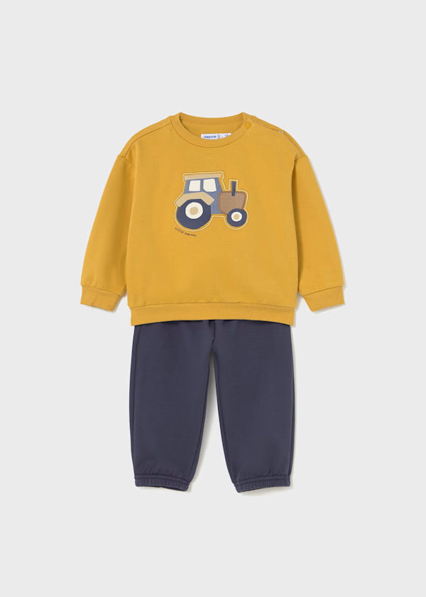 Mayoral Mustard Tractor Tracksuit