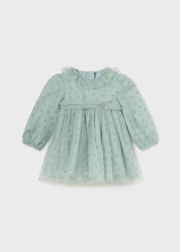 Mayoral Jade Flower Tulle Dress