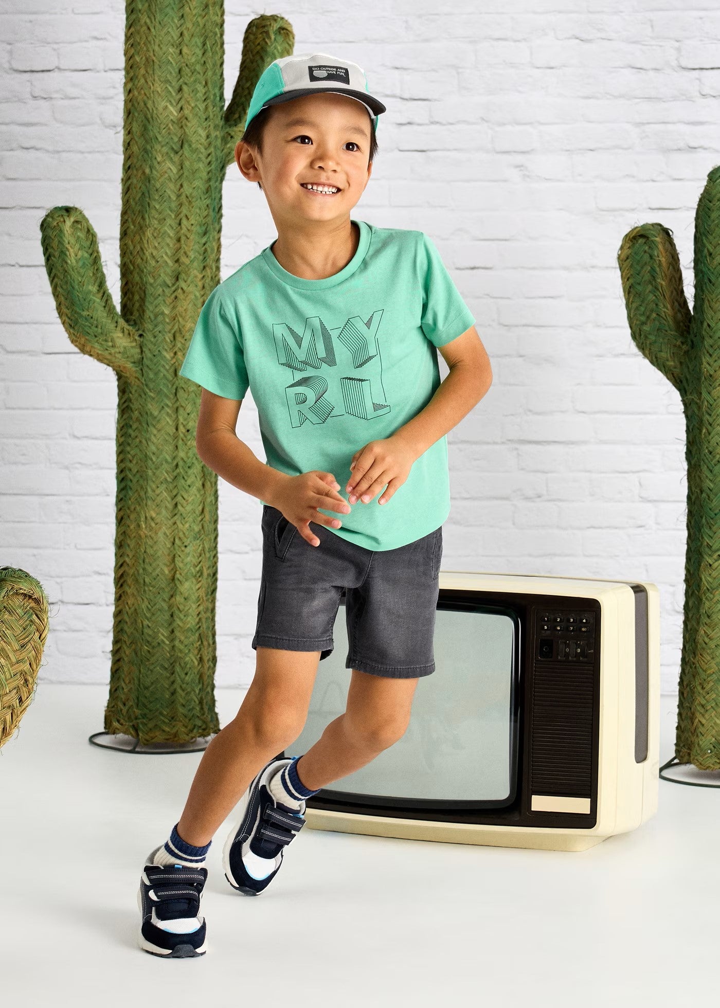 Mayoral Gray Soft Denim Short