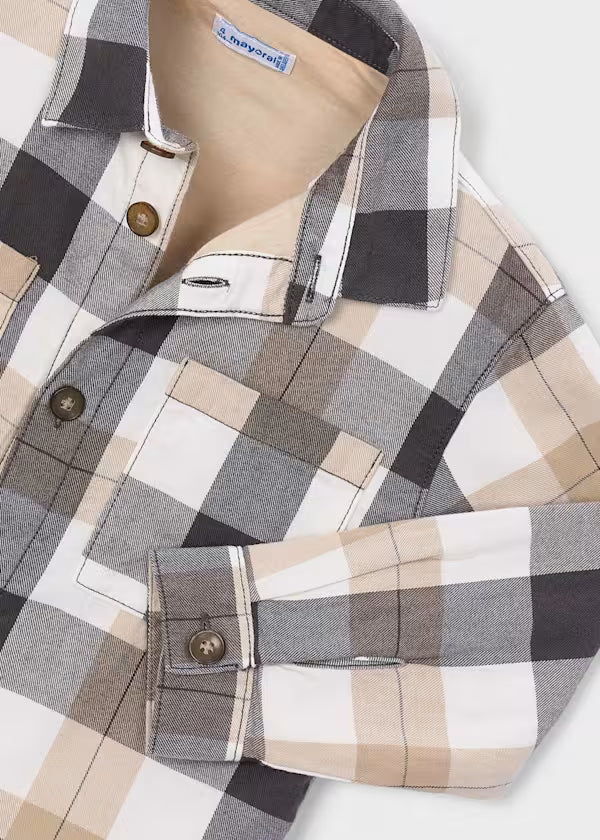 Mayoral Black Plaid Overshirt