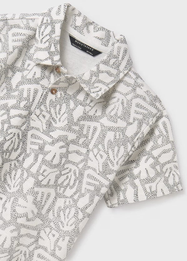Nukutavake Black Print Polo