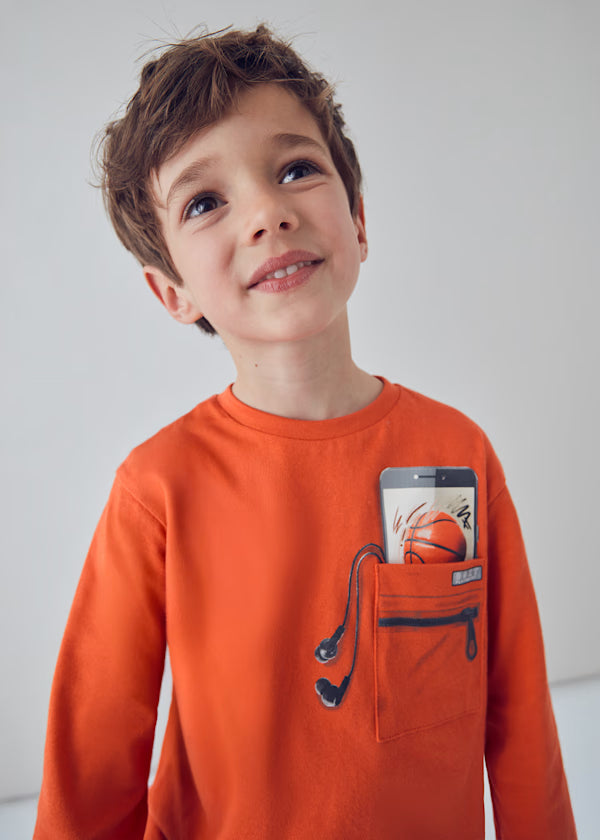 Mayoral Orange Basketball Shirt