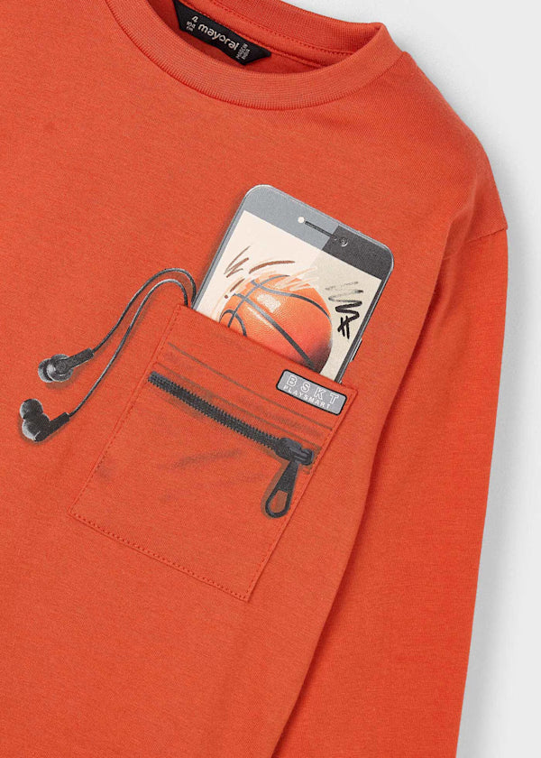 Mayoral Orange Basketball Shirt