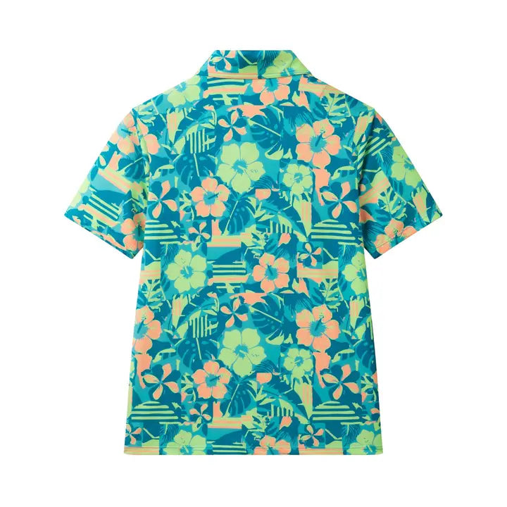 Andy & Evan Blue Printed Polo Shirt