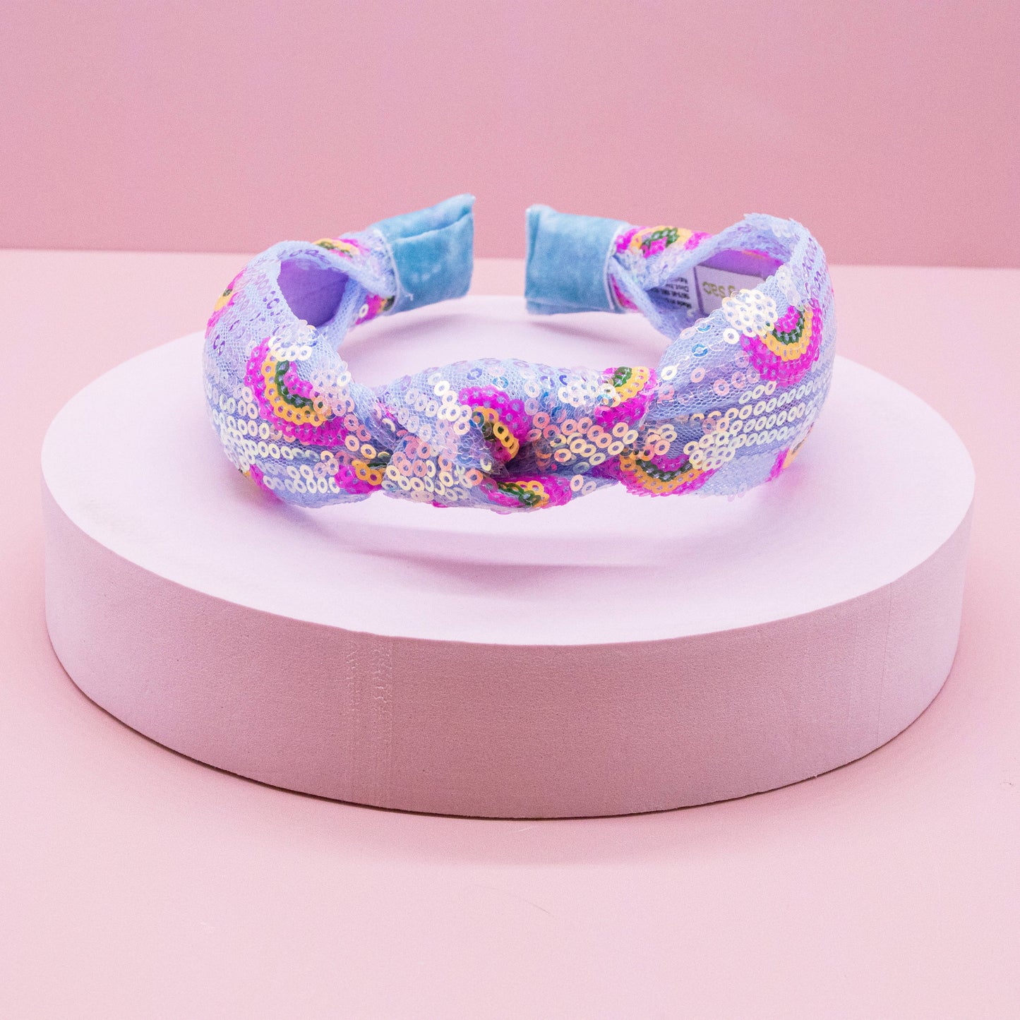 Rainbow Sequin Knot Headband