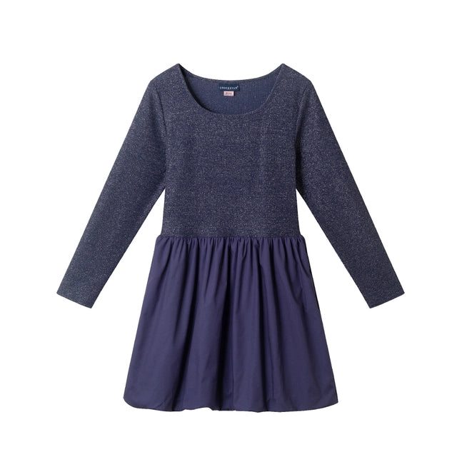 Andy & Evan Navy Jersey Drop Waist Bubble Dress