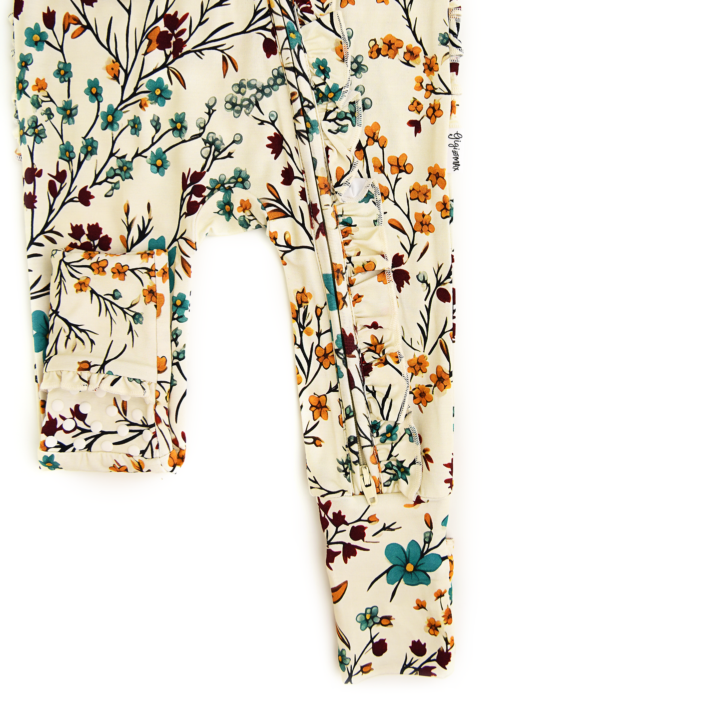 Maren Floral Ruffle Zip Romper