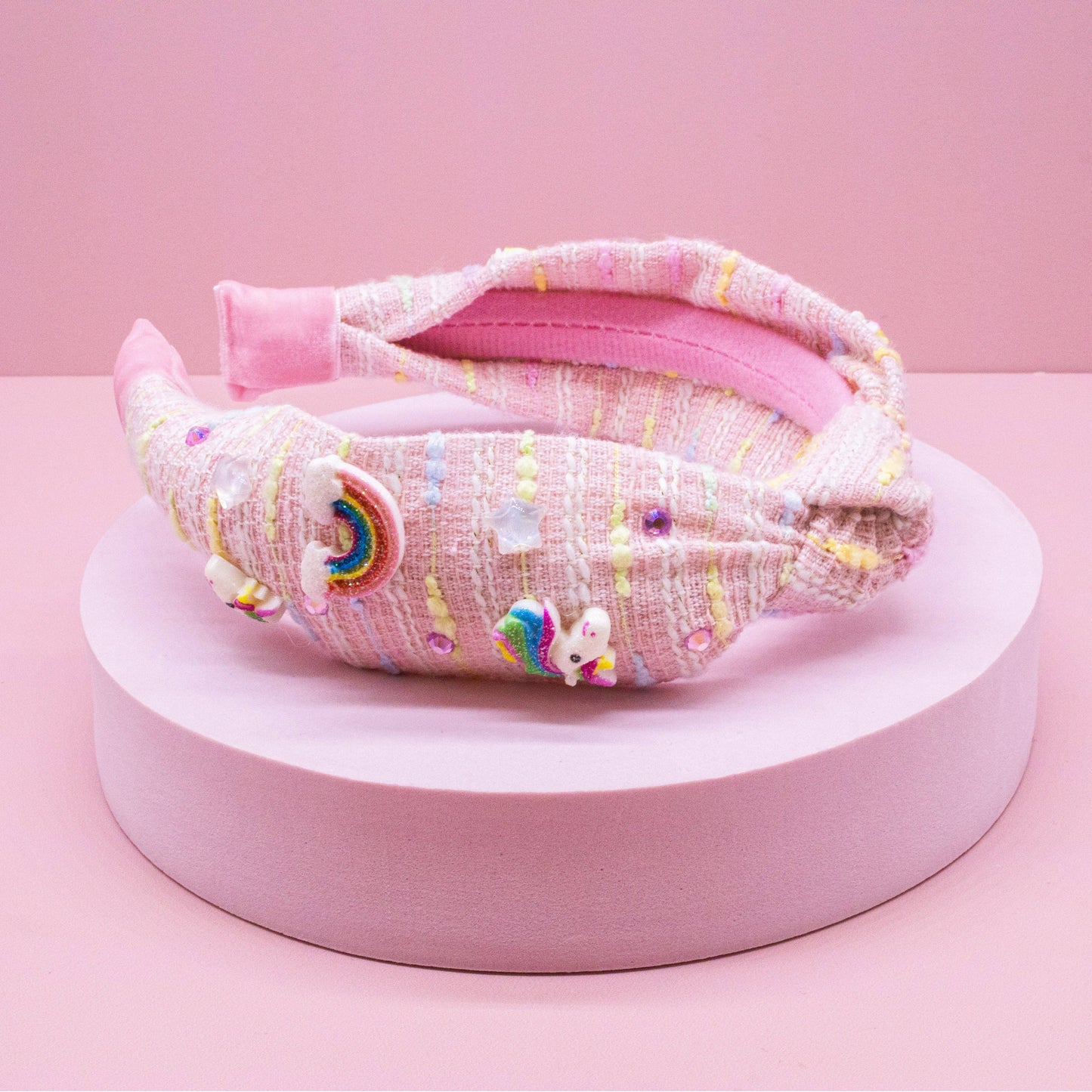 Unicorn Knotted Headband - Rainbow Knot Hair Band for Kids