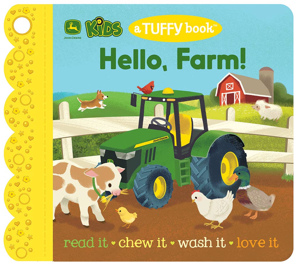 John Deere Kids Hello, Farm Tuffy Teether Indestructible