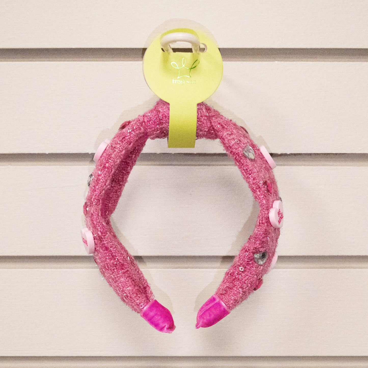 Kids Embellished Knot Headband - Candy Valentines Day Heart