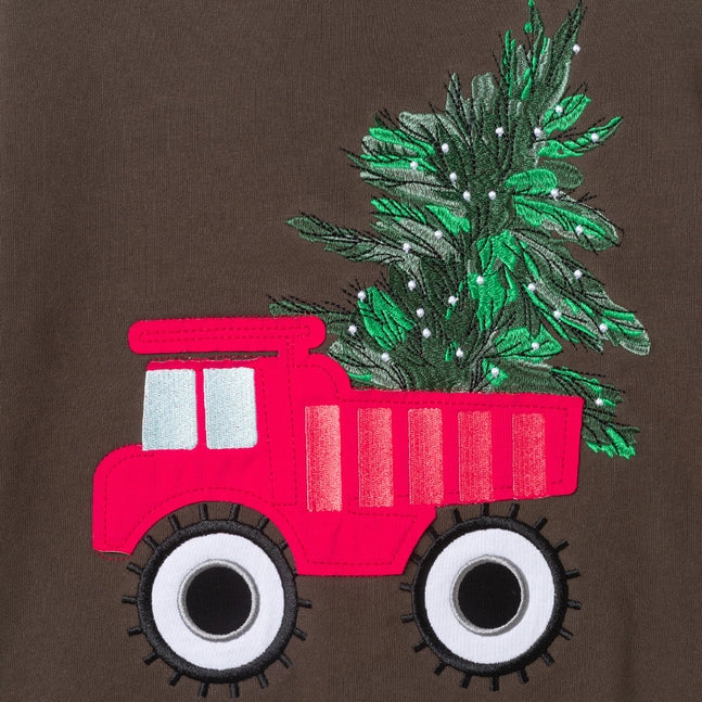 Andy & Evan Holiday Truck Twill Jogger Set
