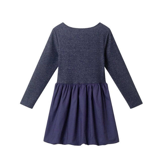 Andy & Evan Navy Jersey Drop Waist Bubble Dress