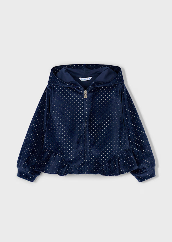 Mayoral Navy Sparkle Velour Tracksuit