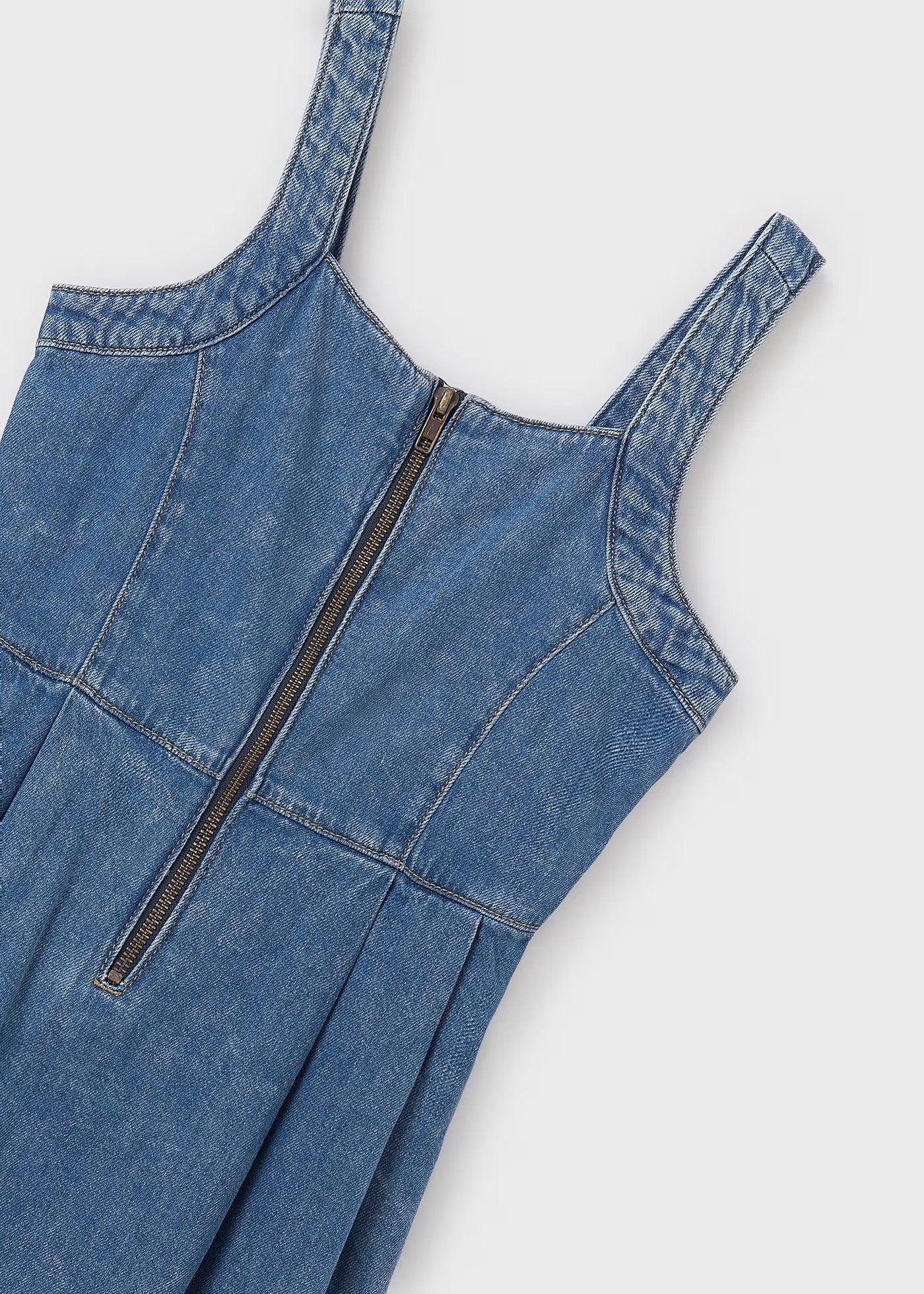 Mayoral Denim Zipper Dress