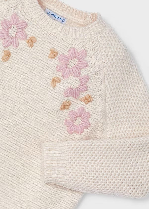 Mayoral Ginger Flower Sweater