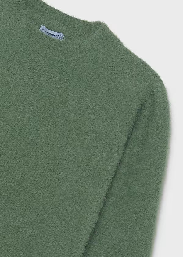 Mayoral Mint Fuzzy Sweater