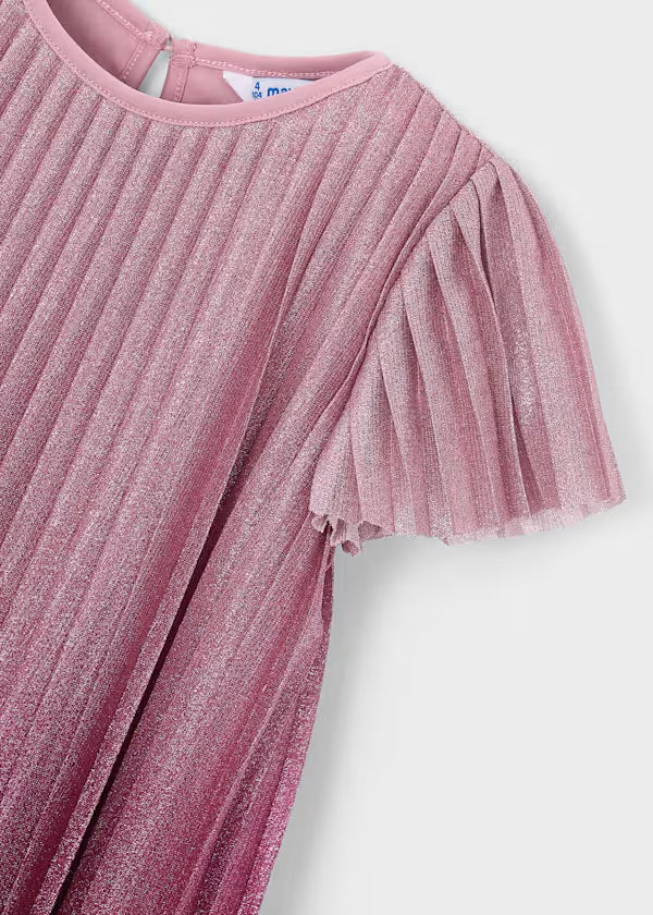 Mayoral Raspberry Pleated Dress