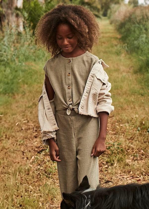 Mayoral Moss Button Jumpsuit