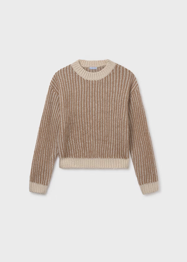 Mayoral Camel Knit Sweater