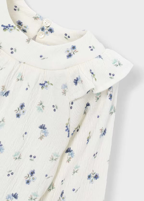 Mayoral Cream Floral Blouse