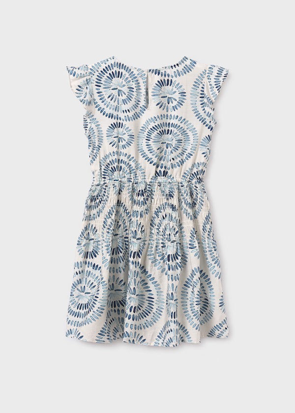 Mayoral Blue Lake Smocked Waist Dress