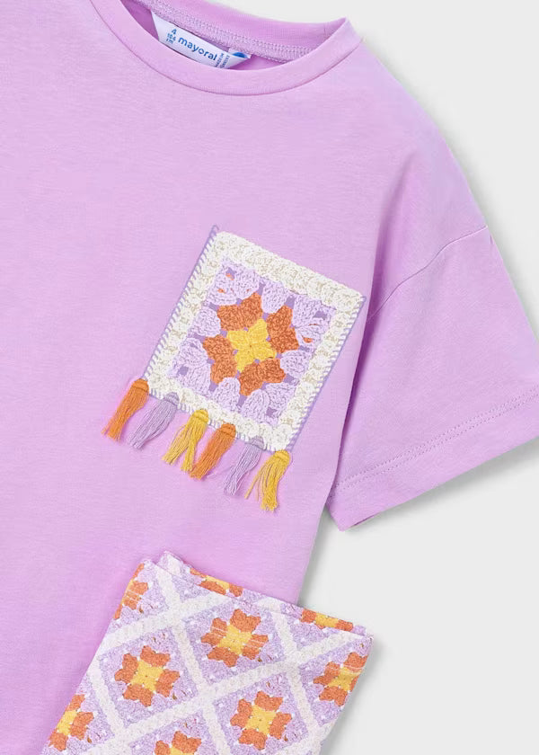 Mayoral Lilac Printed Legging Set