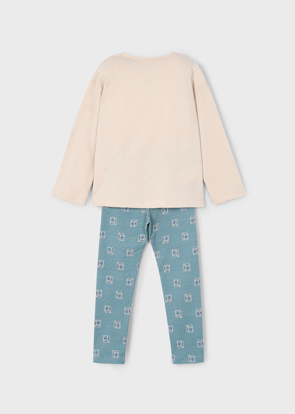 Mayoral Sage Flower Legging Set