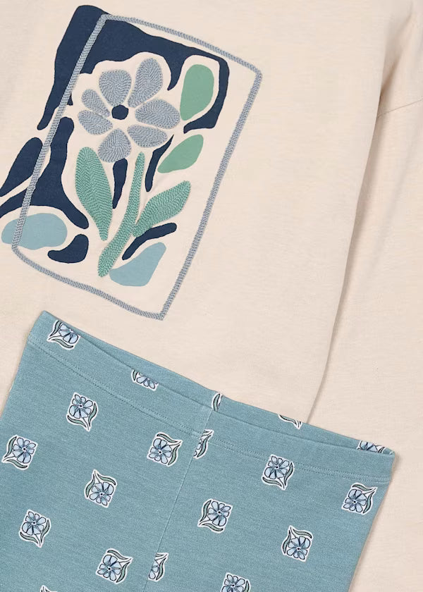 Mayoral Sage Flower Legging Set