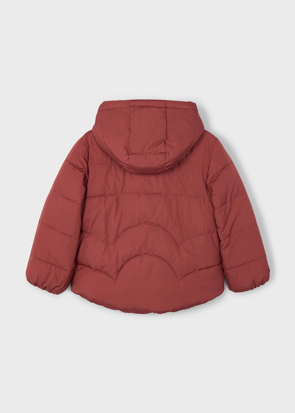 Mayoral Paprika Check Reversible Coat
