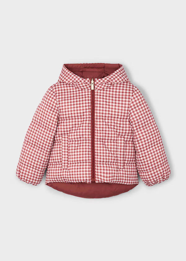 Mayoral Paprika Check Reversible Coat