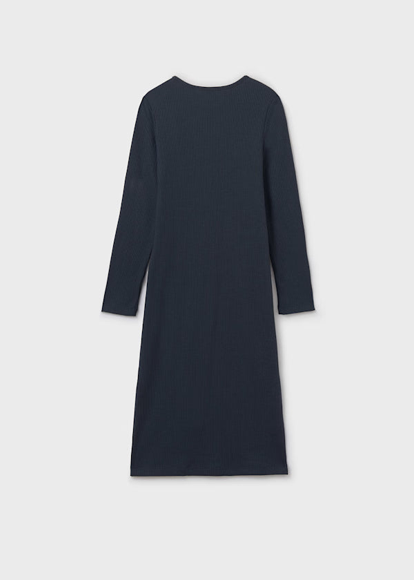 Mayoral Petroleum Ribbed Dress