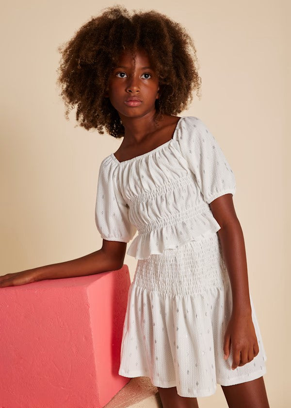 Mayoral Silver Streak Skirt Set