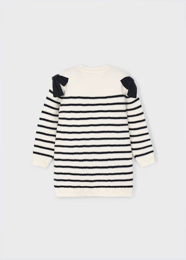 Mayoral Stripe Bow Tunic Dress