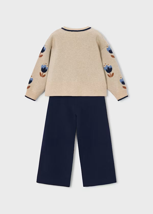 Mayoral Navy Tulip Sweater Knit Set