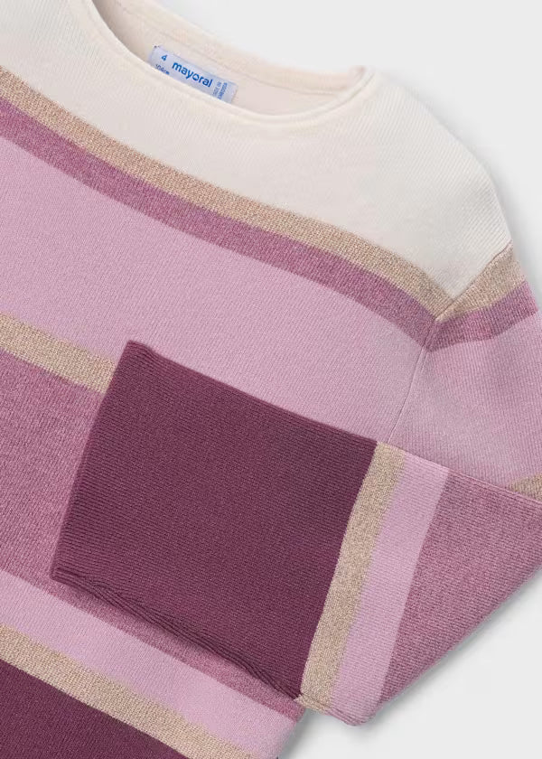 Mayoral Violet Stripe Sweater
