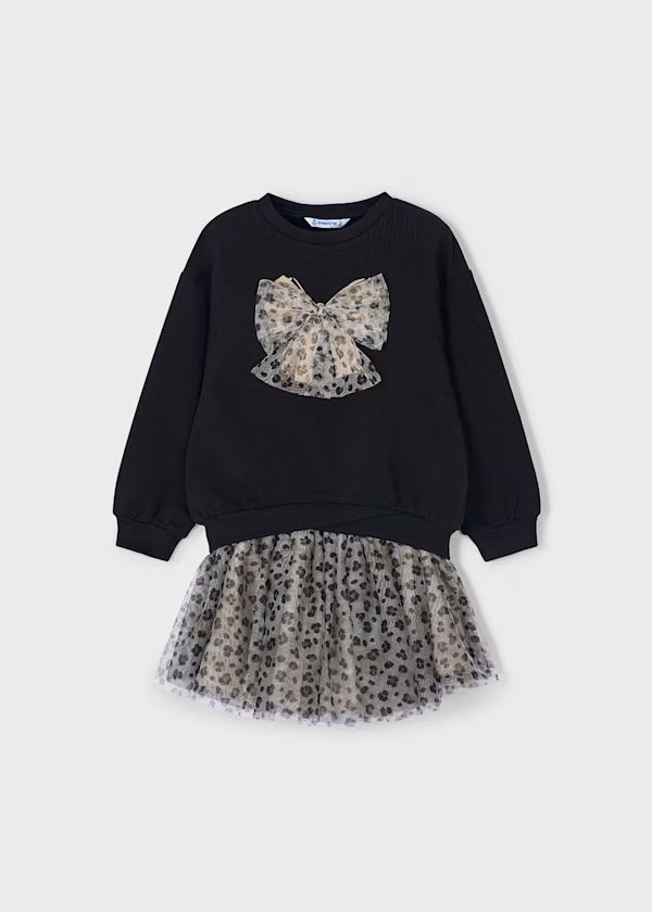 Mayoral Leopard Tulle Skirt Set