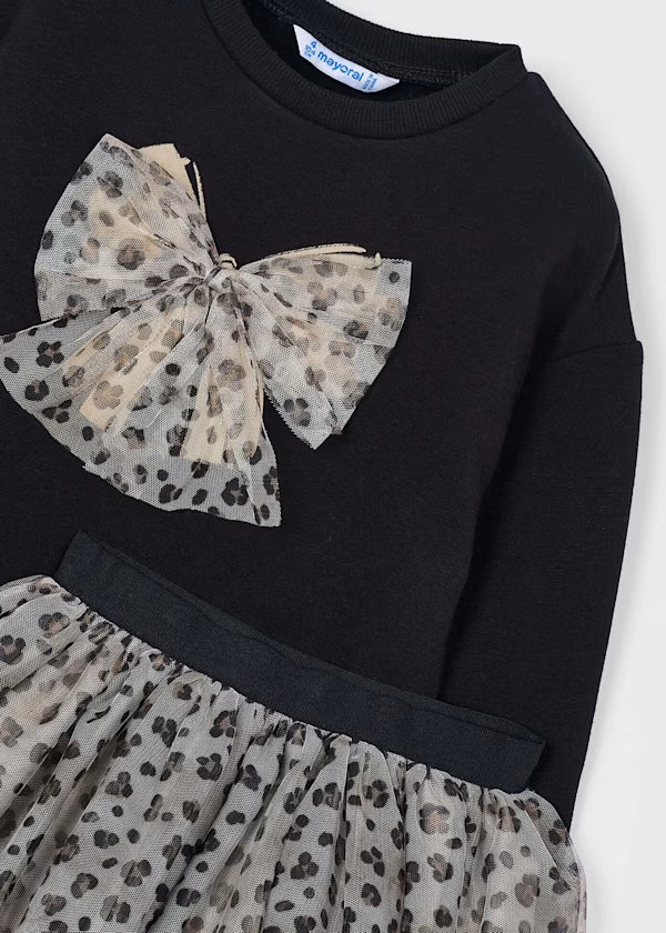Mayoral Leopard Tulle Skirt Set