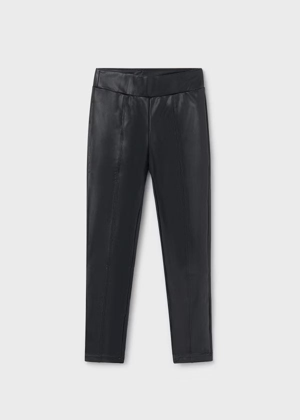 Mayoral Black Leatherette Legging