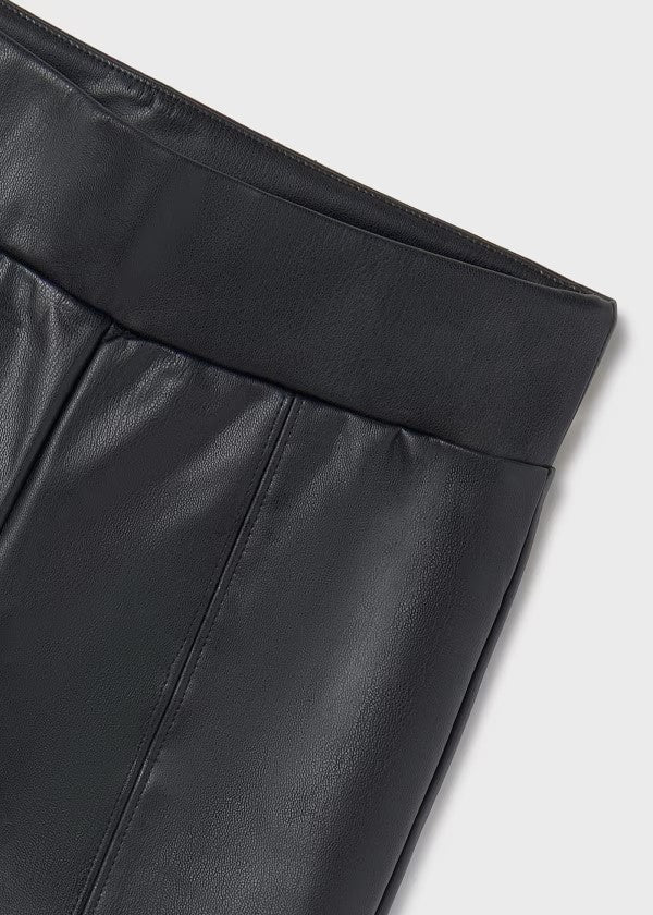 Mayoral Black Leatherette Legging