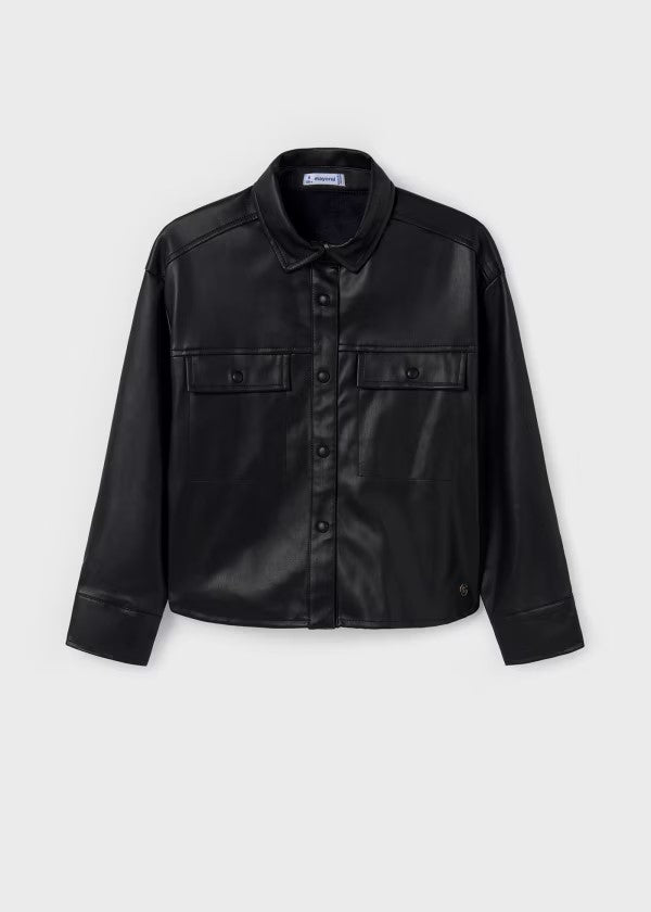 Mayoral Black Leatherette Top