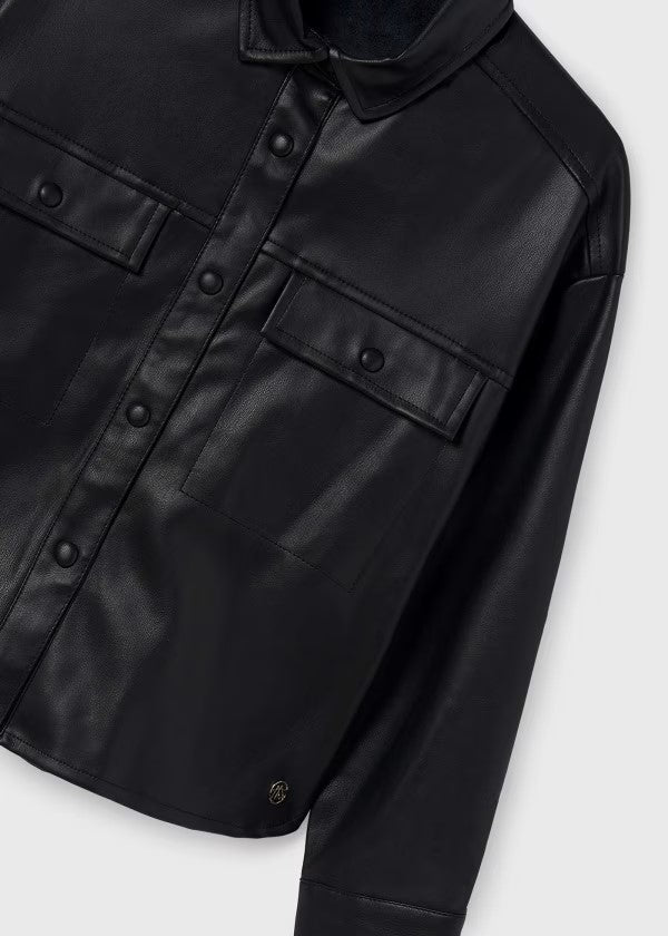 Mayoral Black Leatherette Top