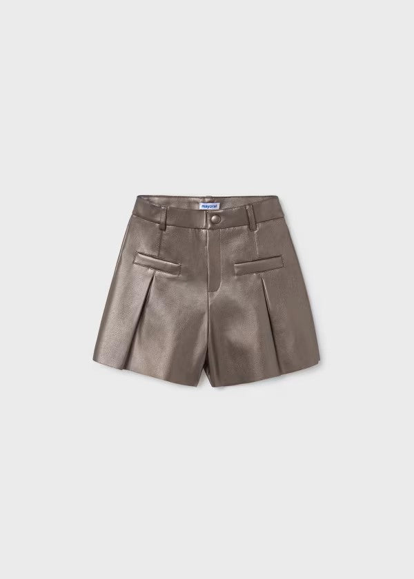 Mayoral Copper Leatherette Short
