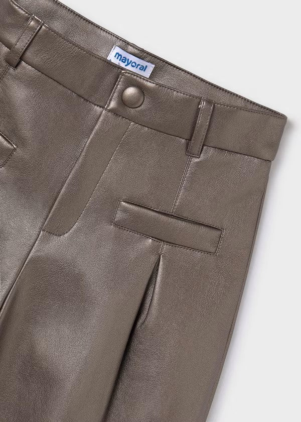 Mayoral Copper Leatherette Short