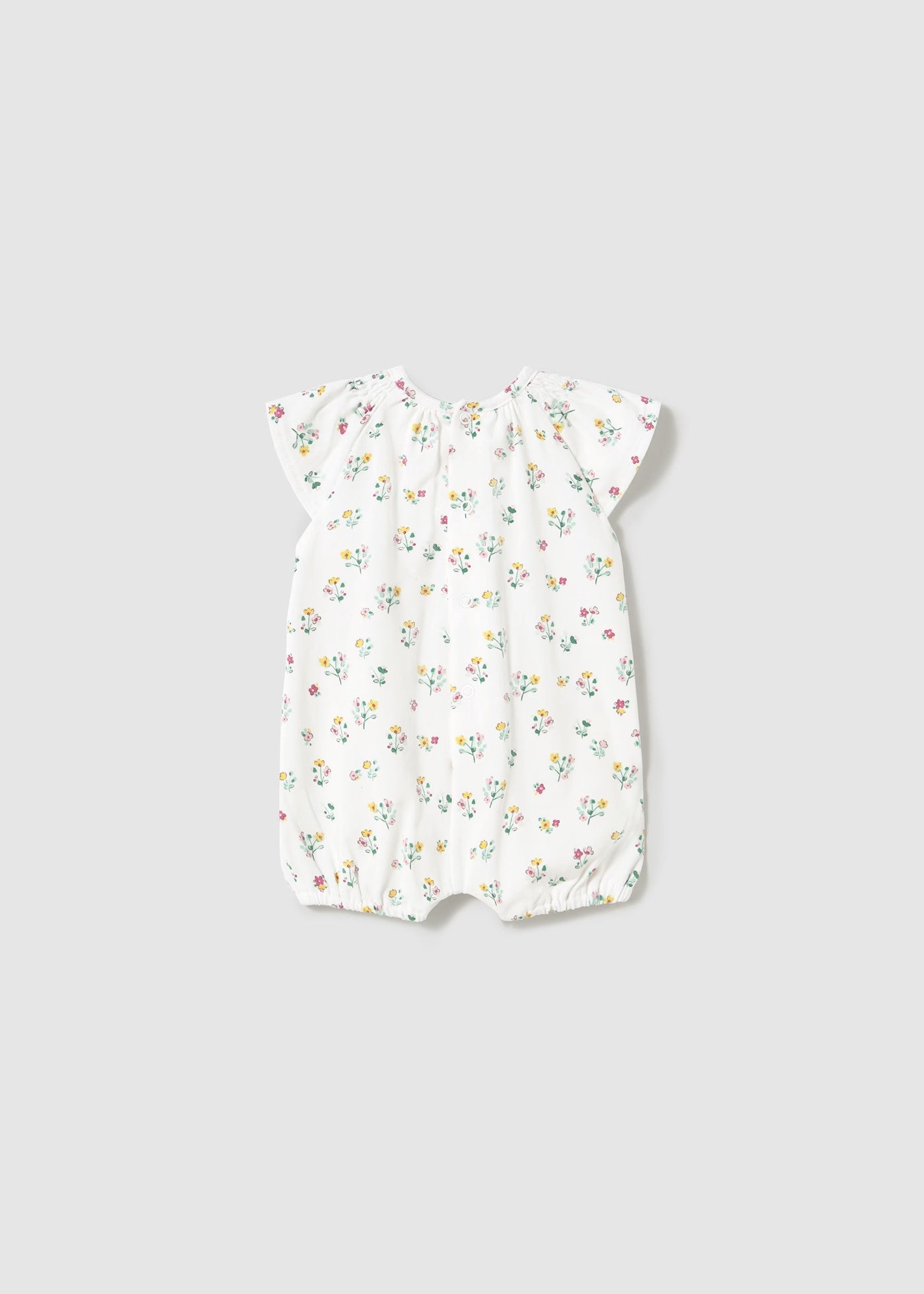 Mayoral Smocked Floral Romper