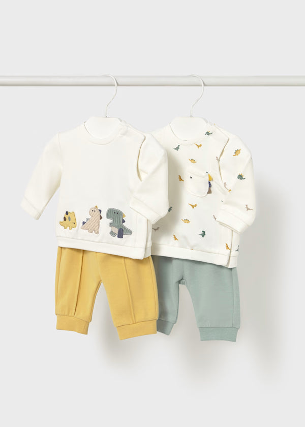 Mayoral Honey Dinosaur Embroidered Set