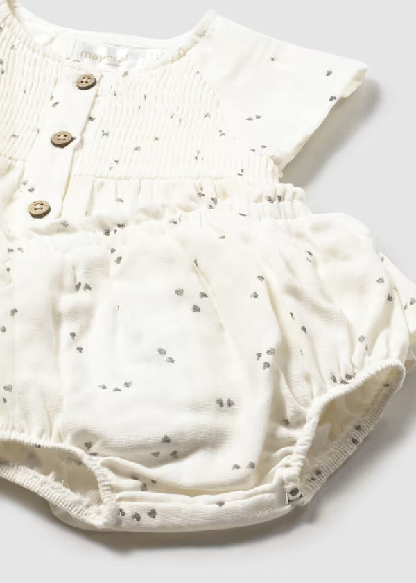 Mayoral Ceramic Heart Smocked Set