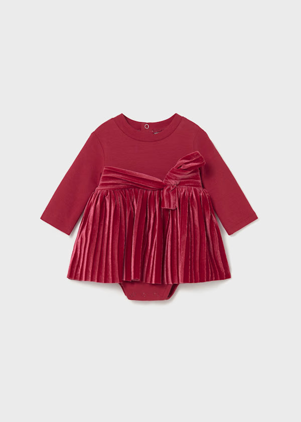 Mayoral Cherry Red Pleated Dress